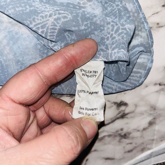 CAbi Ombre Fade Out Top Blue Cream Sheer Blouse Oversized Style# 781 Women S - Picture 5 of 5